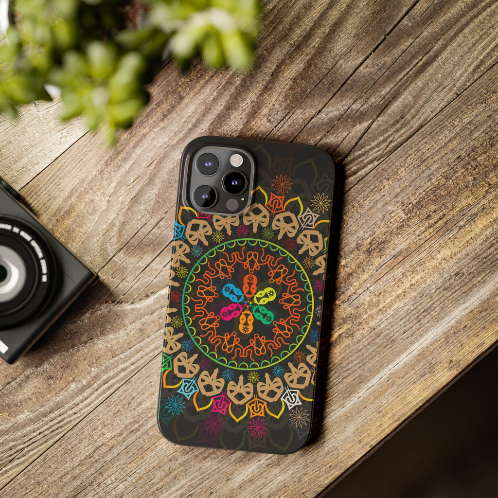 Tropical Mandala Phone Case, Colorful Slim Phone Case, Trendy Phone Cover, Artistic Gift, Eco-Friendly Phone Accessory