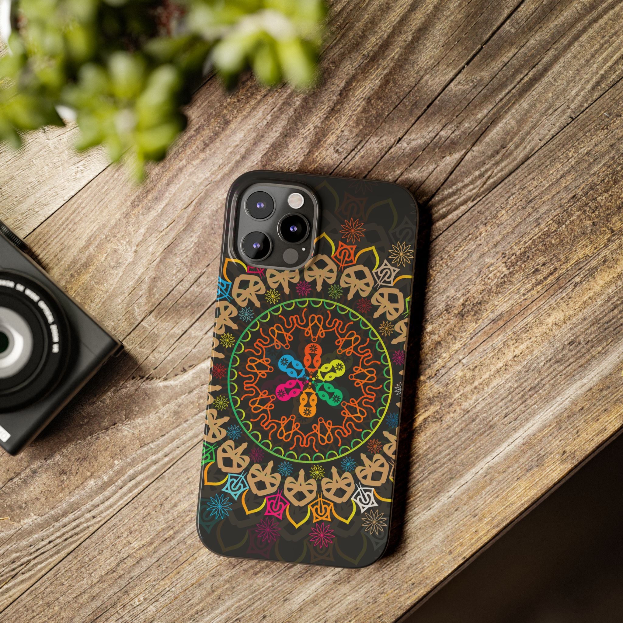 Tropical Mandala Phone Case, Colorful Slim Phone Case, Trendy Phone Cover, Artistic Gift, Eco-Friendly Phone Accessory
