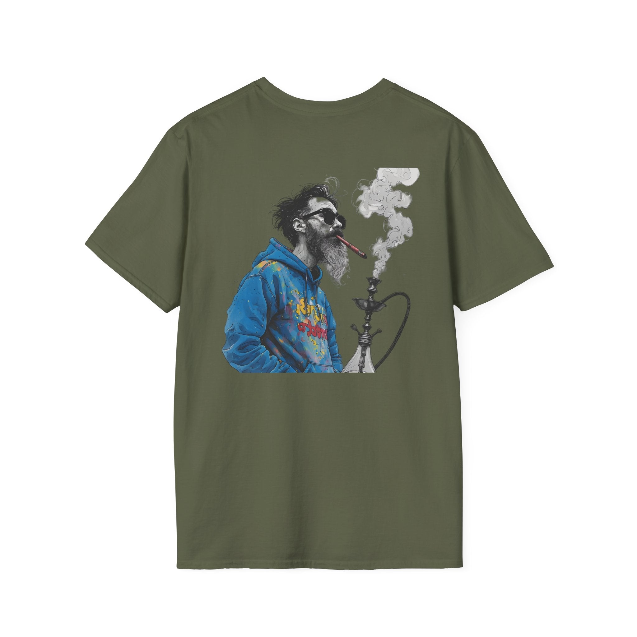 Hookah Beard Graphic T-Shirt — Chill Vape Lounge Vibe
