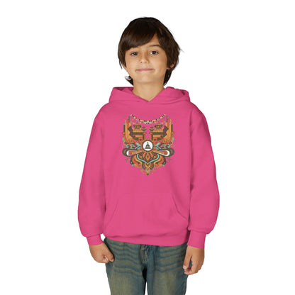 Youth Hoodie — Rustic Peace Mandala Graphic
