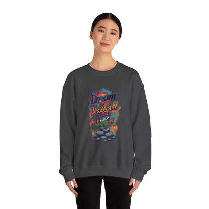 Dream Big Crewneck Sweatshirt — "Dream, Design, Draw" Inspirational Graphic