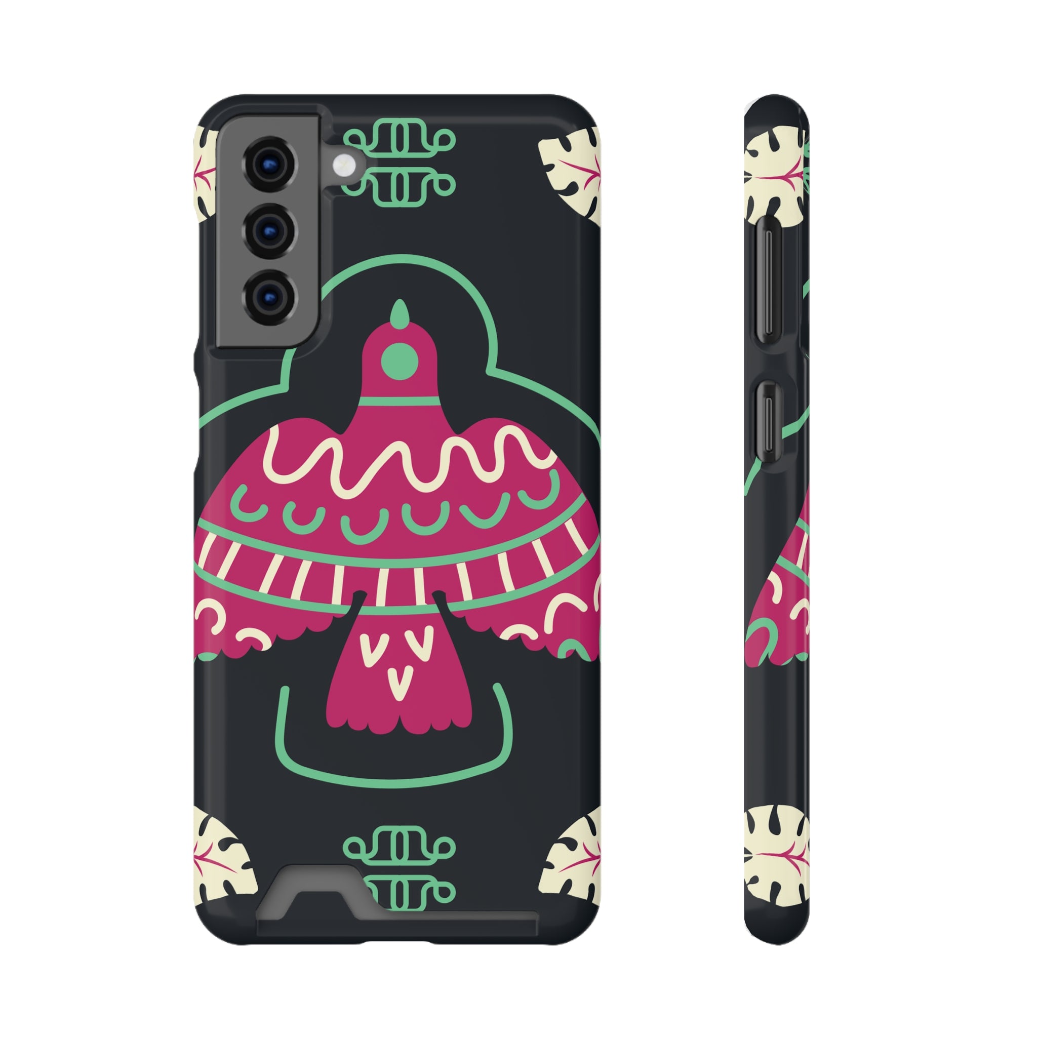 Vibrant Phone Case with Card Holder, Stylish Phone Accessory, Colorful Gift for Her, Boho Phone Cover, Trendy Mobile Case