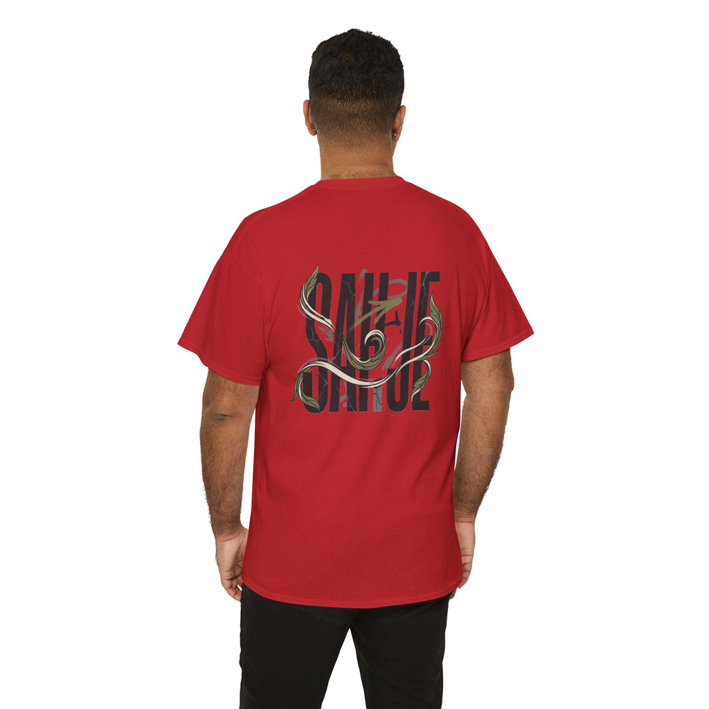 Graphic Tee — 'Savage' Typography with Snake Accent