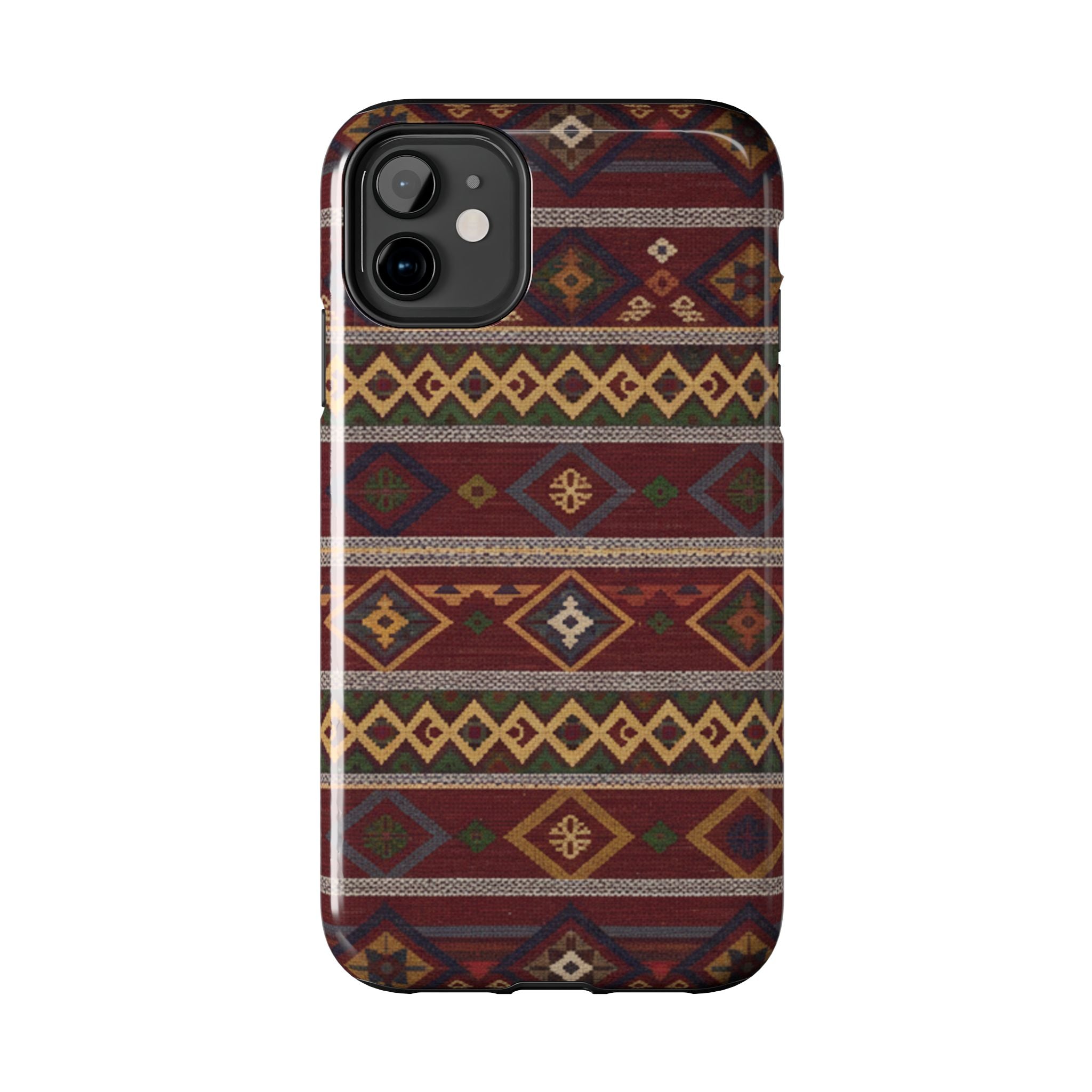 Aztec Pattern Tough Phone Case — Rustic Tribal Protective Cover