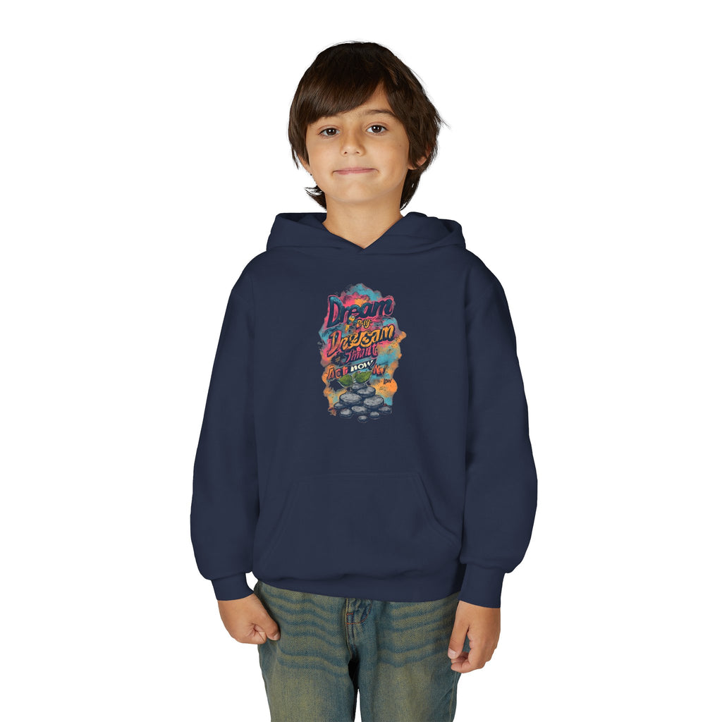 Dream Chasin' Youth Hoodie — Colorful Motivational Graphic Hoodie