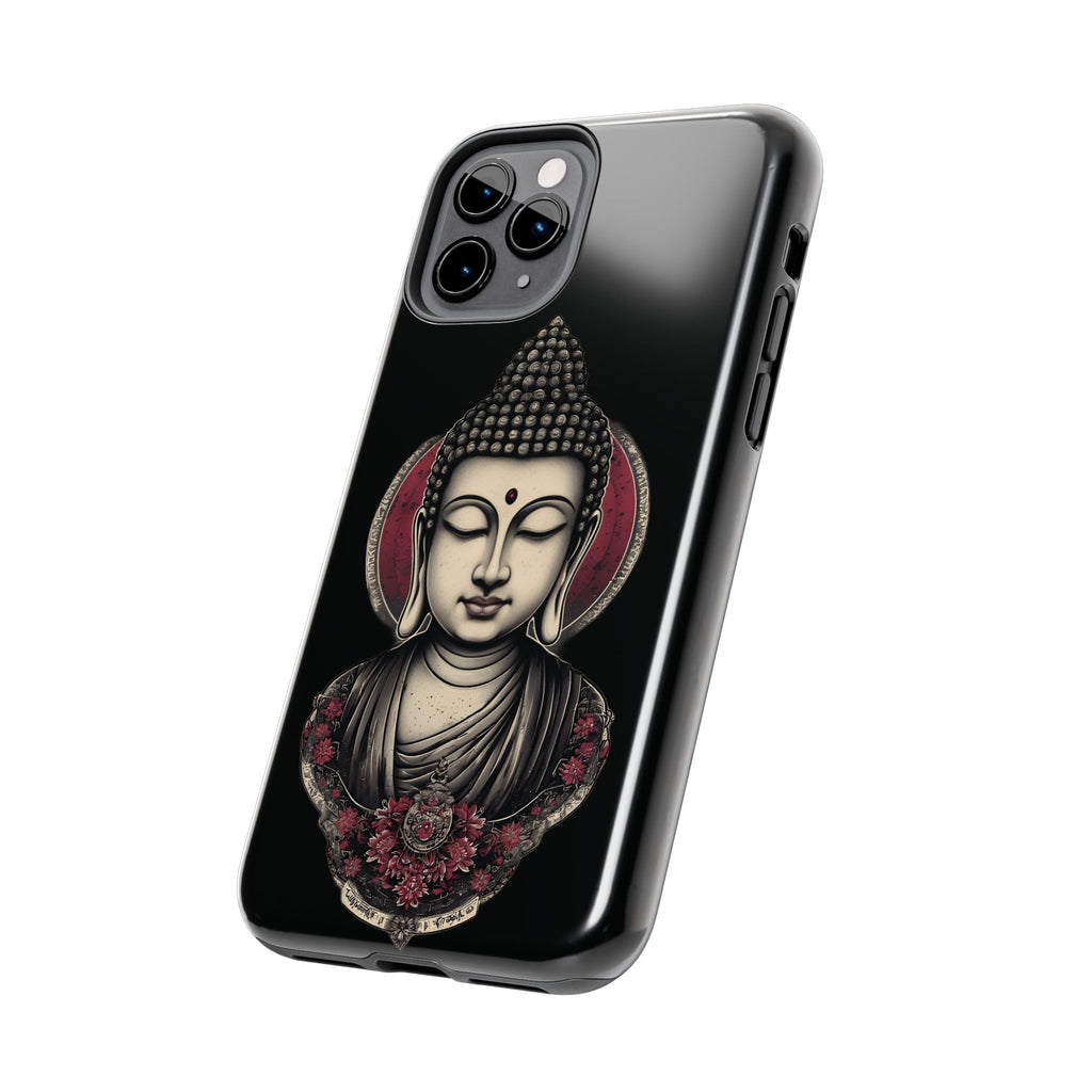 Buddha Floral Tough Phone Case — Protective Spiritual Phone Cover