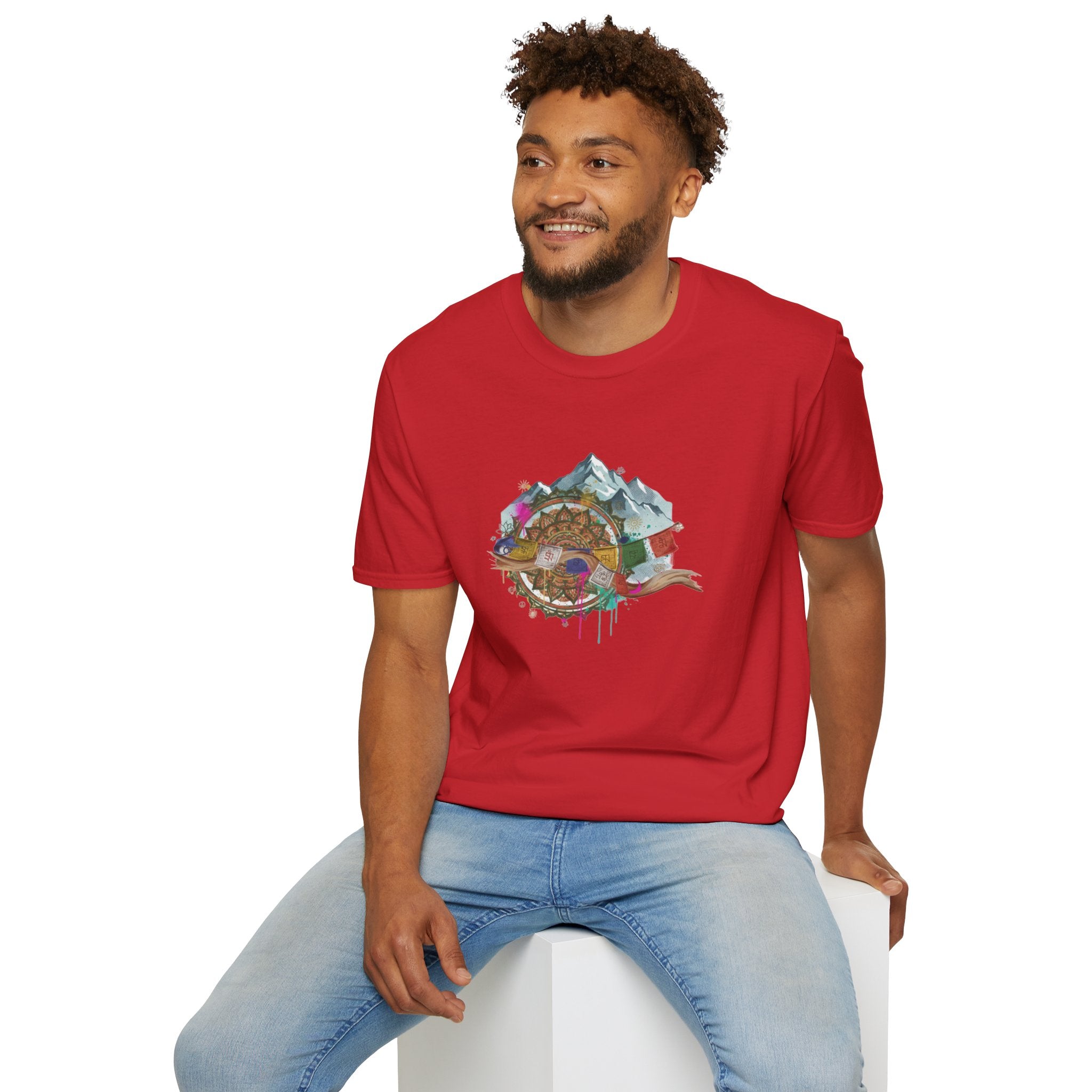Adventure Turtle Graphic T-Shirt — Mountain Shell Nature Art Tee
