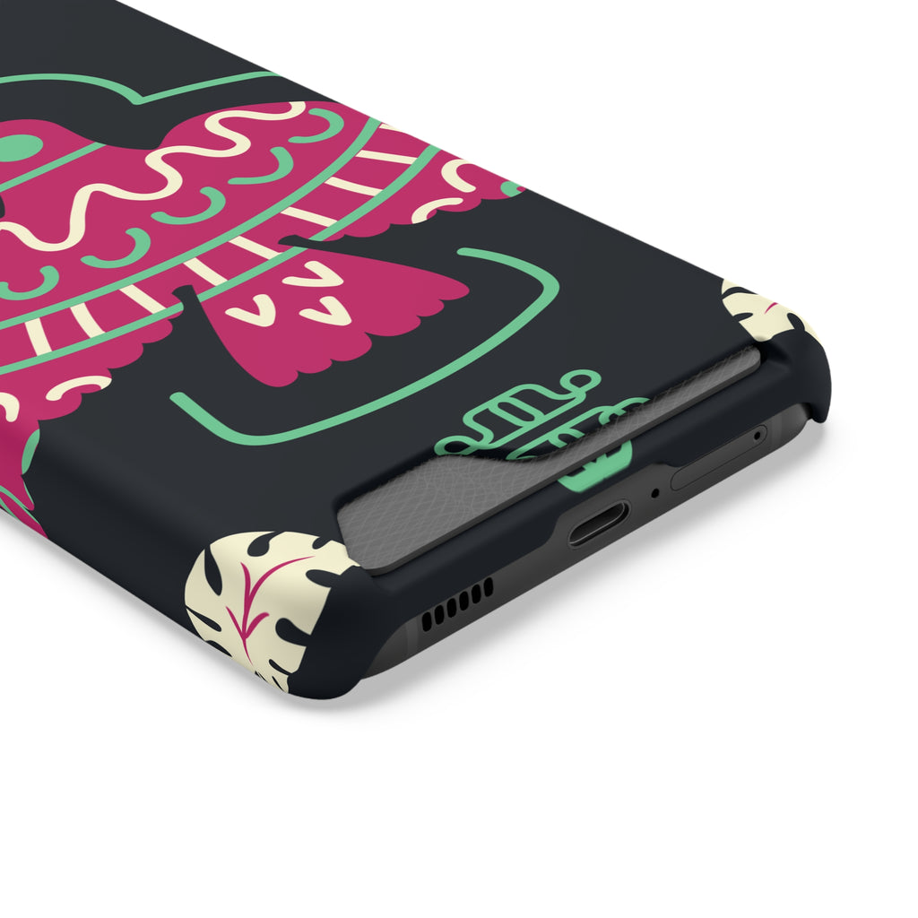 Vibrant Phone Case with Card Holder, Stylish Phone Accessory, Colorful Gift for Her, Boho Phone Cover, Trendy Mobile Case