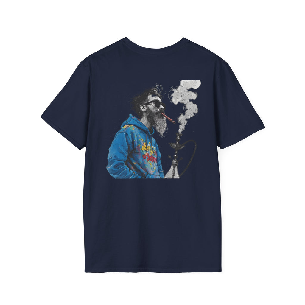 Hookah Beard Graphic T-Shirt — Chill Vape Lounge Vibe