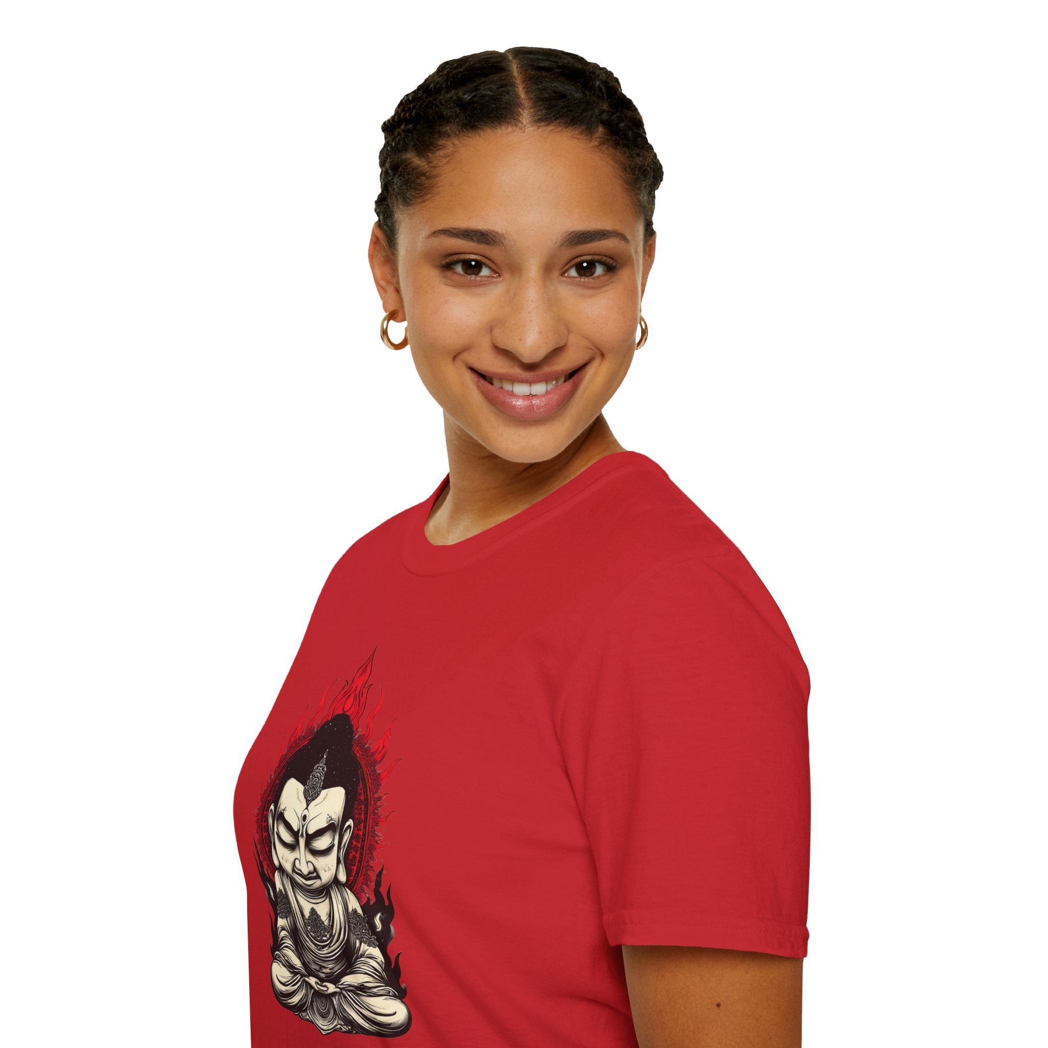 Buddha Flame T-Shirt — Meditative Buddha Graphic Tee
