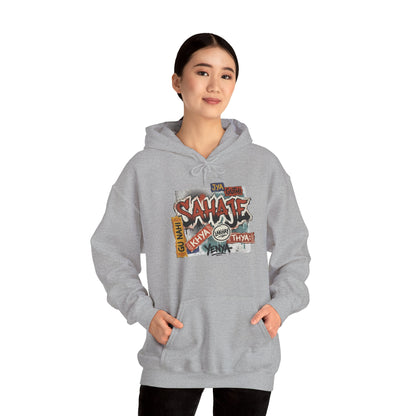 Hoodie — Retro Graffiti “Savage” Street Art Pullover