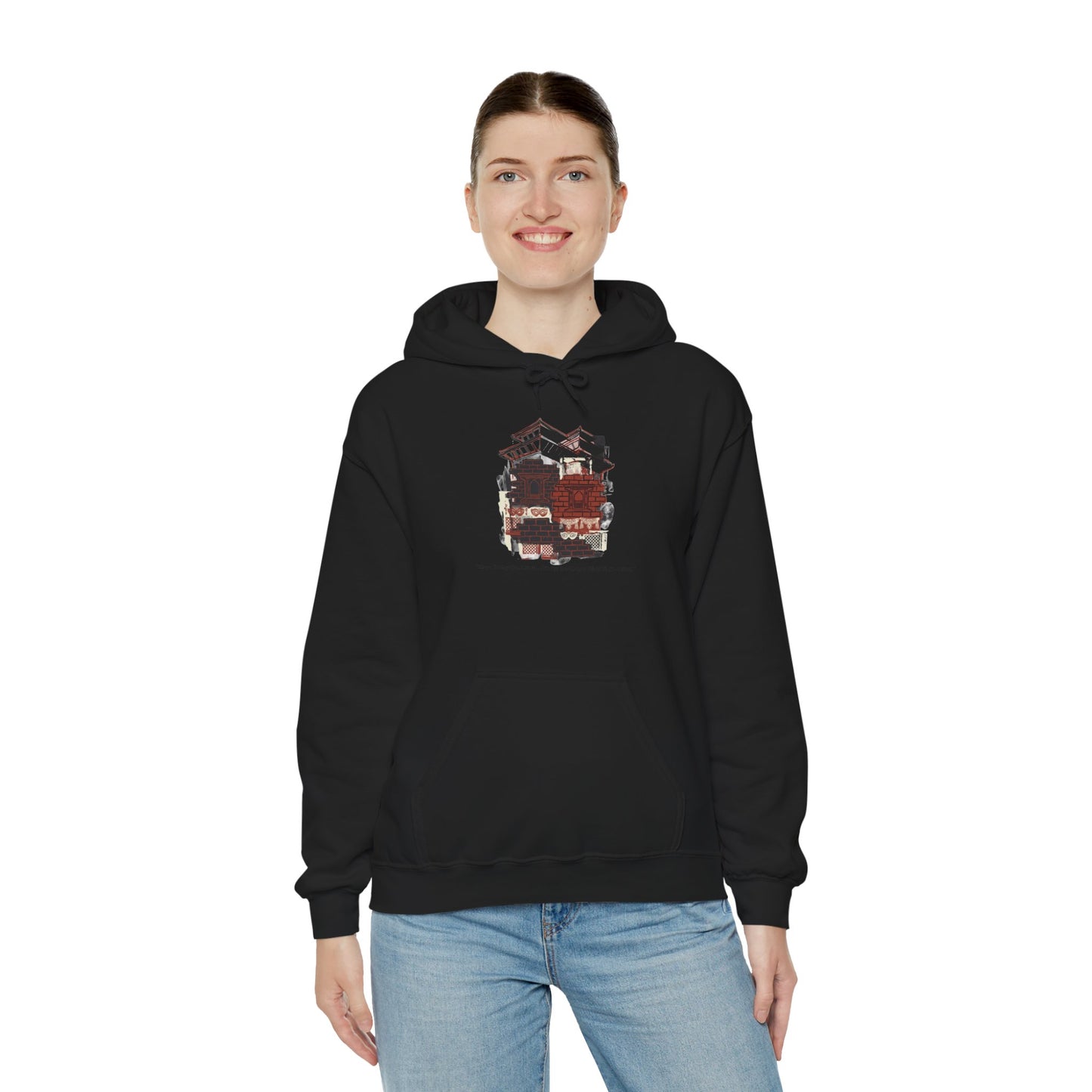 Hoodie — Vintage Urban Industrial Building Graphic Hoodie (Architectural Sketch)