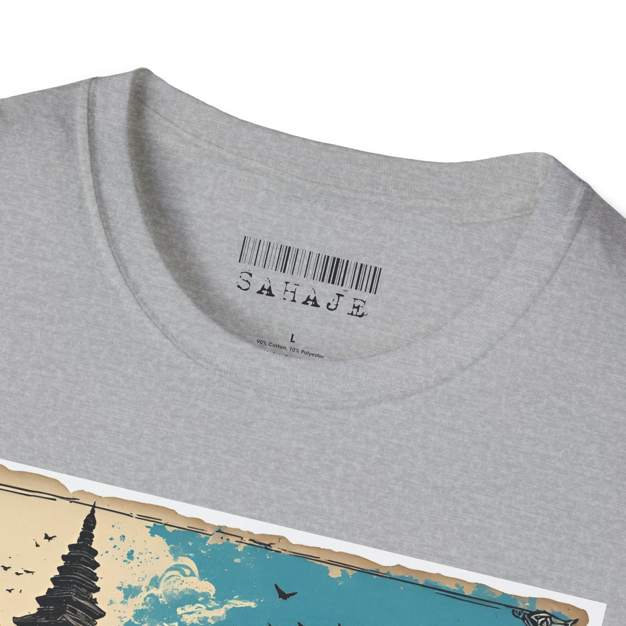 Patan City T-Shirt – Temple & Lion Graphic Tee, Nepali Cultural Heritage Design