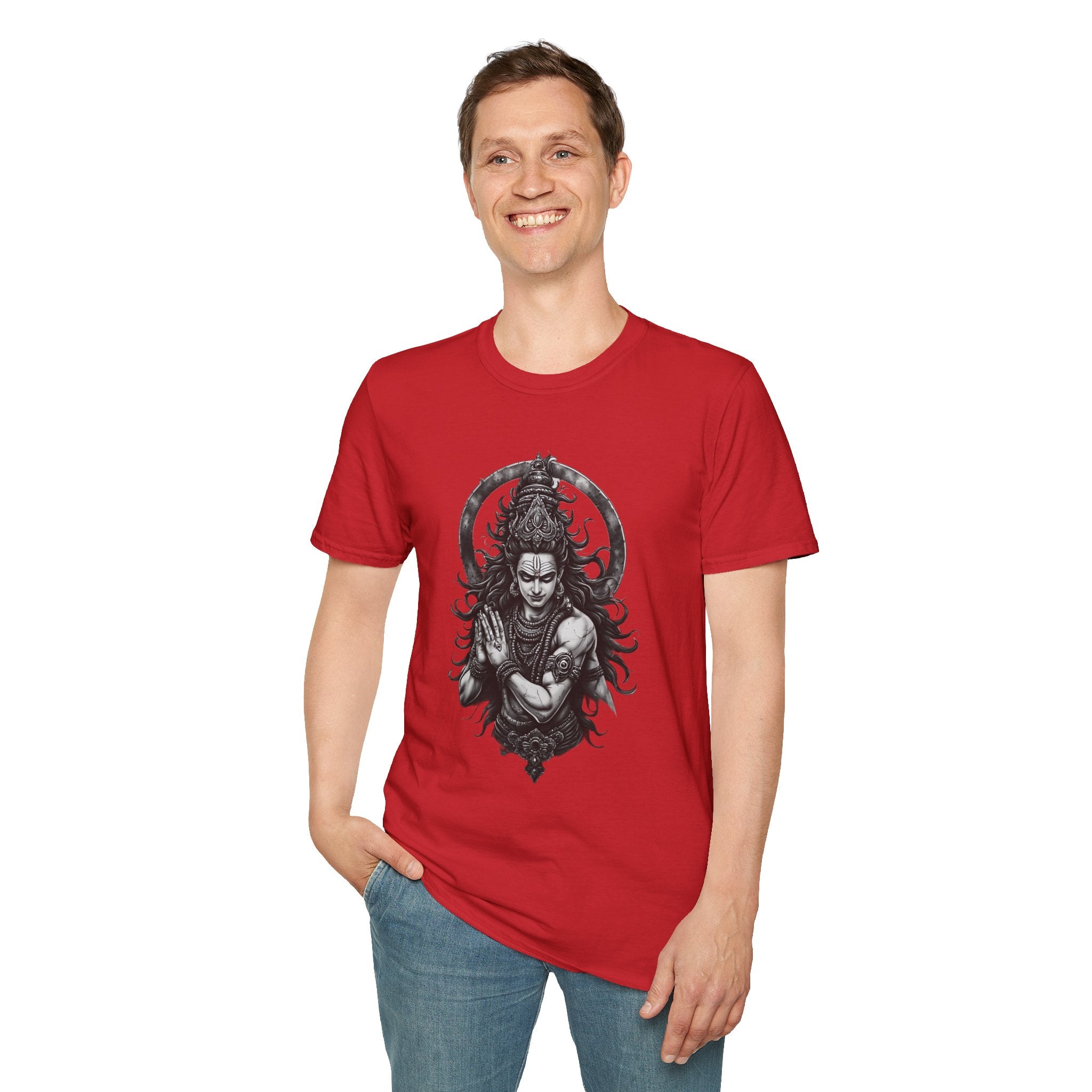 Shiva Portrait T‑Shirt – Intricate Hindu Deity Art Tee