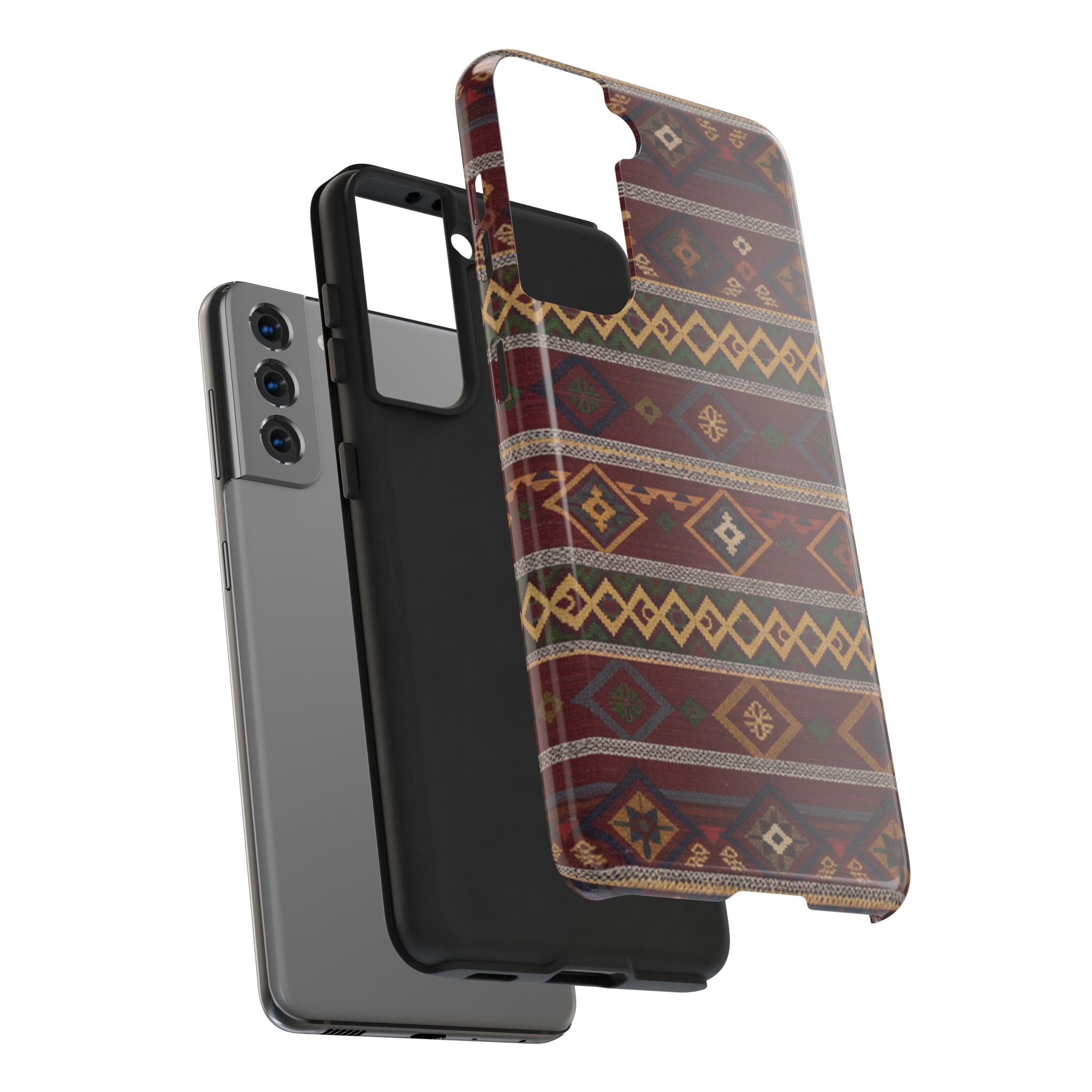Aztec Pattern Tough Phone Case — Rustic Tribal Protective Cover