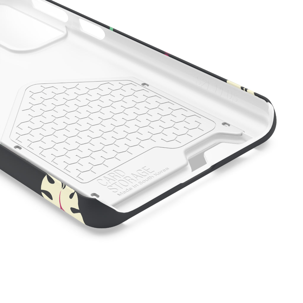 Vibrant Phone Case with Card Holder, Stylish Phone Accessory, Colorful Gift for Her, Boho Phone Cover, Trendy Mobile Case