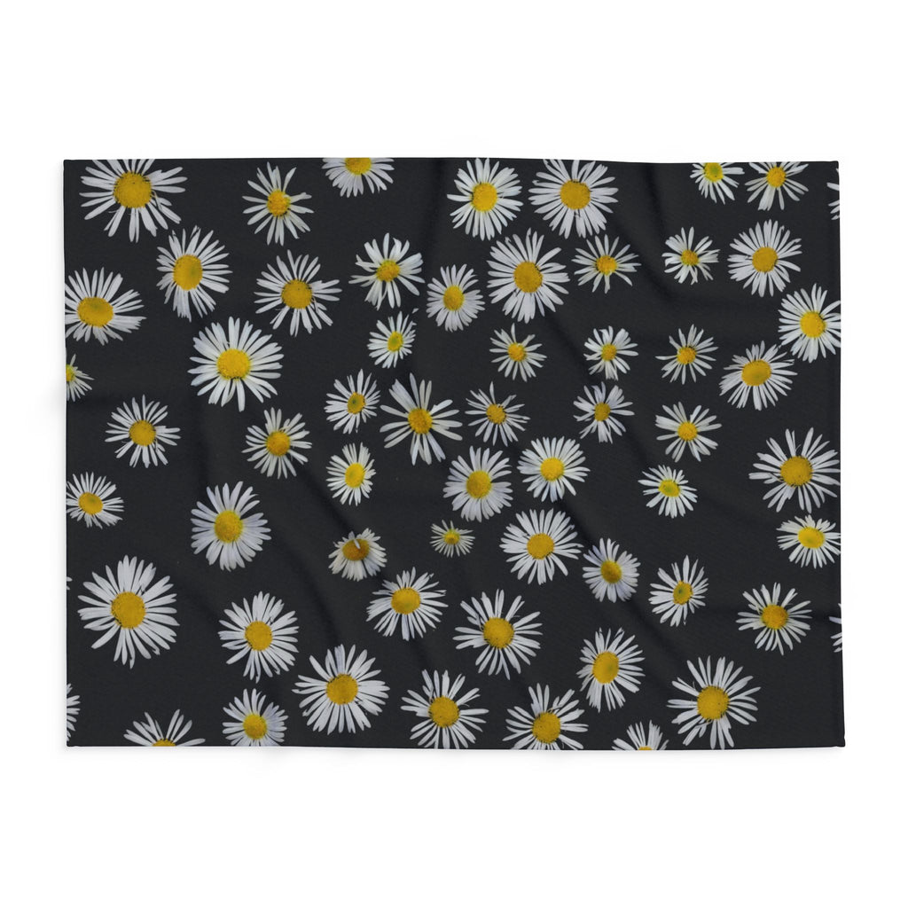 Daisy Scatter Arctic Fleece Blanket — Cozy Floral Throw