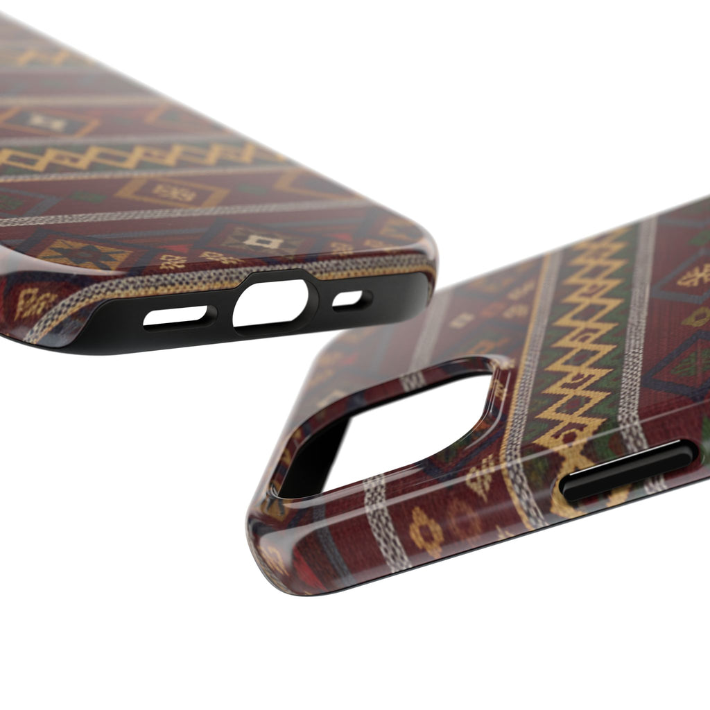 Aztec Pattern Tough Phone Case — Rustic Tribal Protective Cover