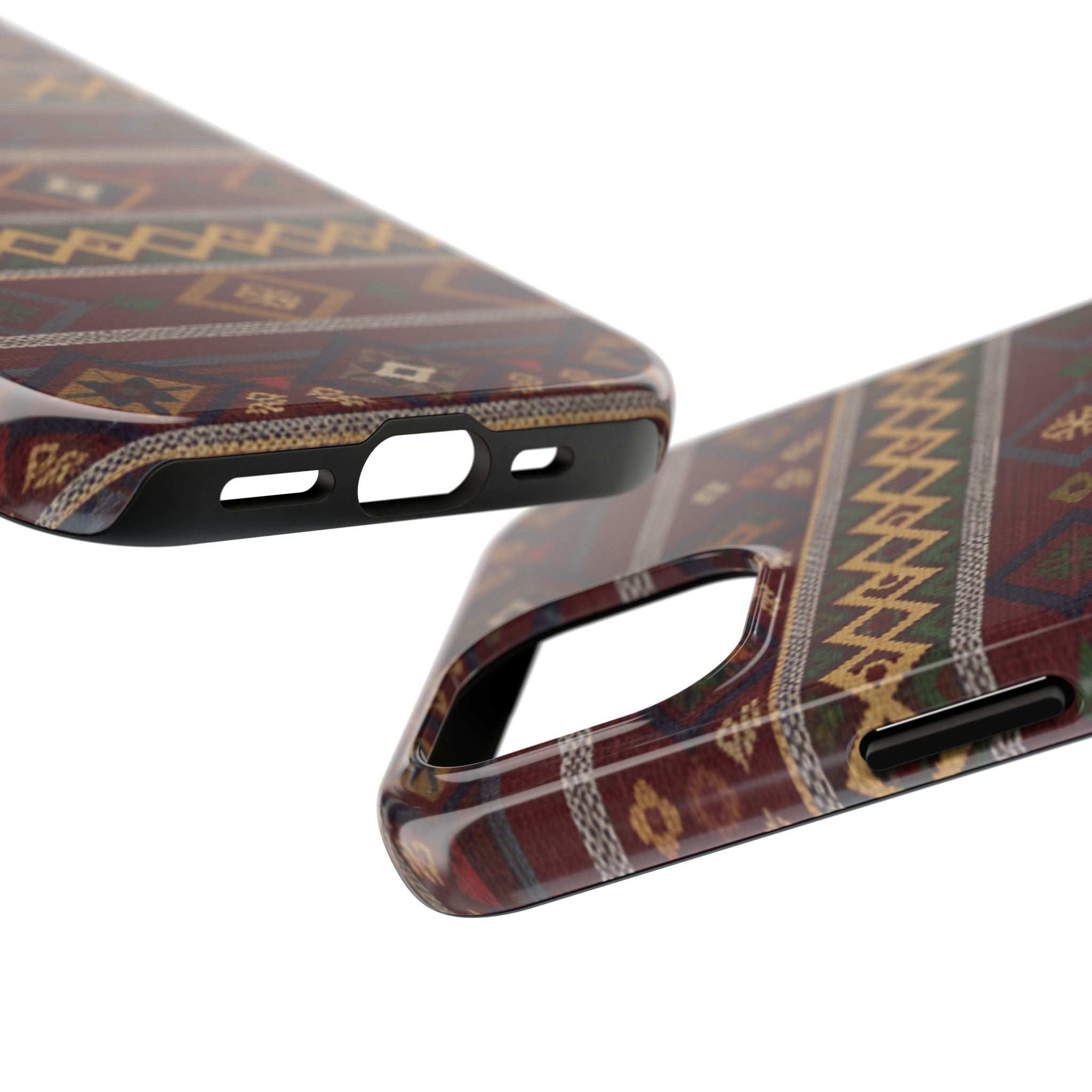 Aztec Pattern Tough Phone Case — Rustic Tribal Protective Cover