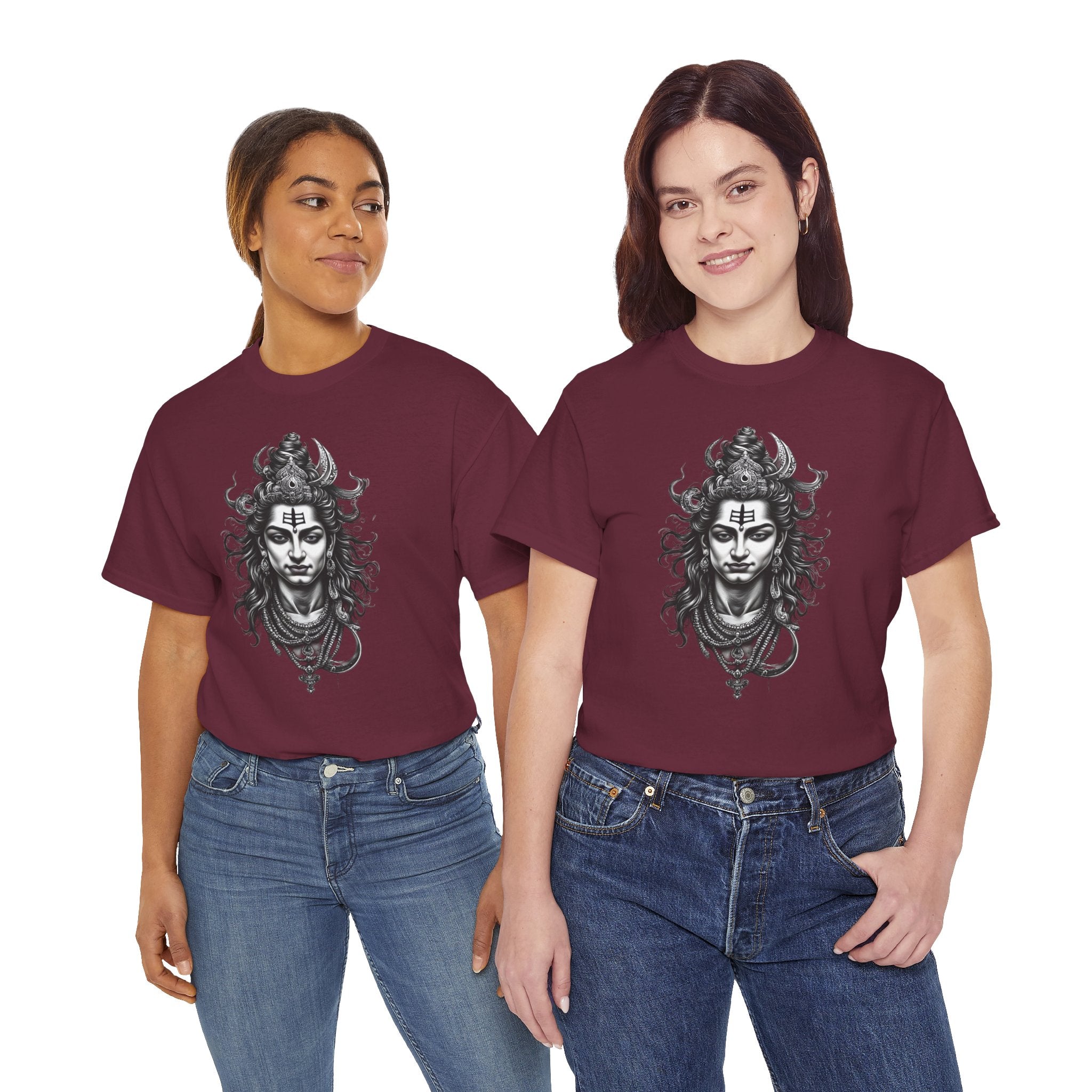 Shiva Portrait Tee — Hindu God Shiva Graphic T-Shirt