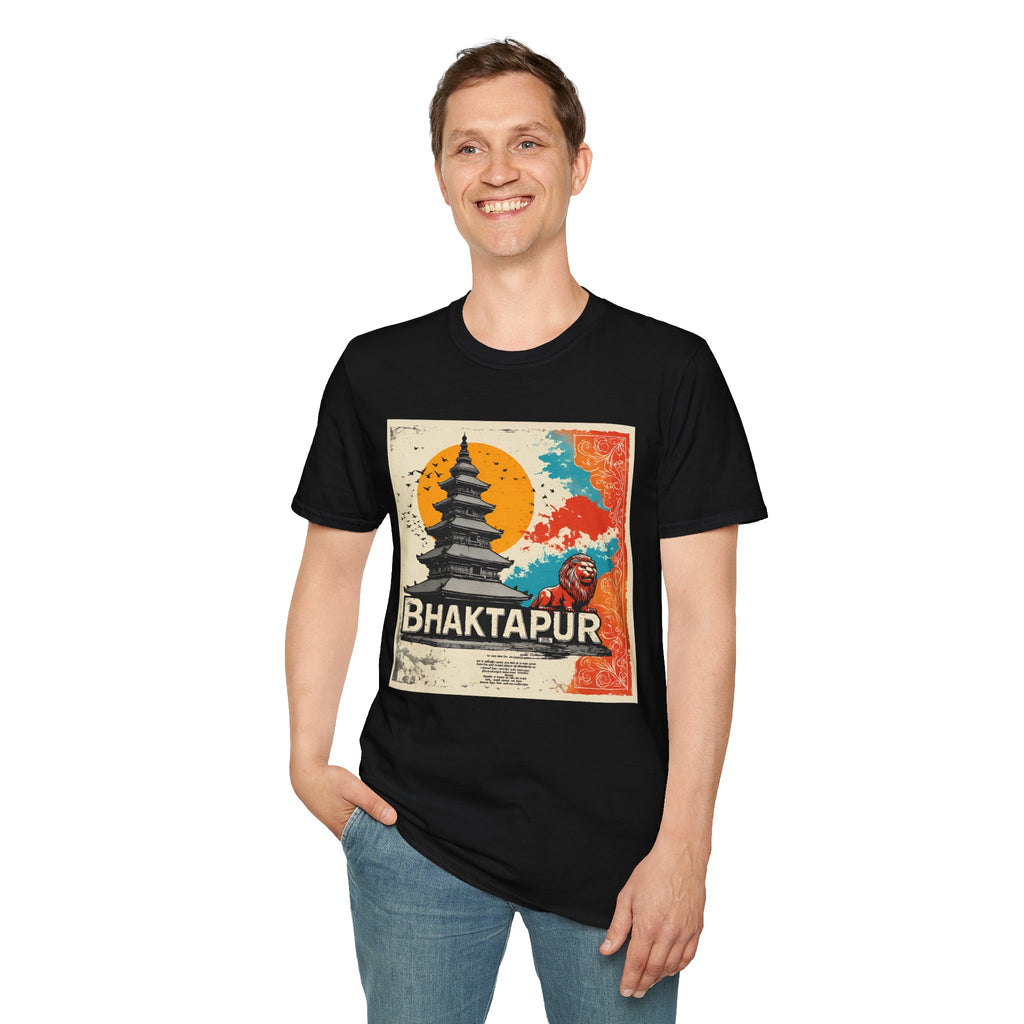Bhaktapur Vintage Travel T-Shirt – Nepal Pagoda Graphic Tee