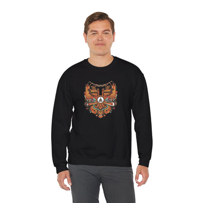 Vintage Tribal Fox Sweatshirt — Geometric Forest Animal Crewneck