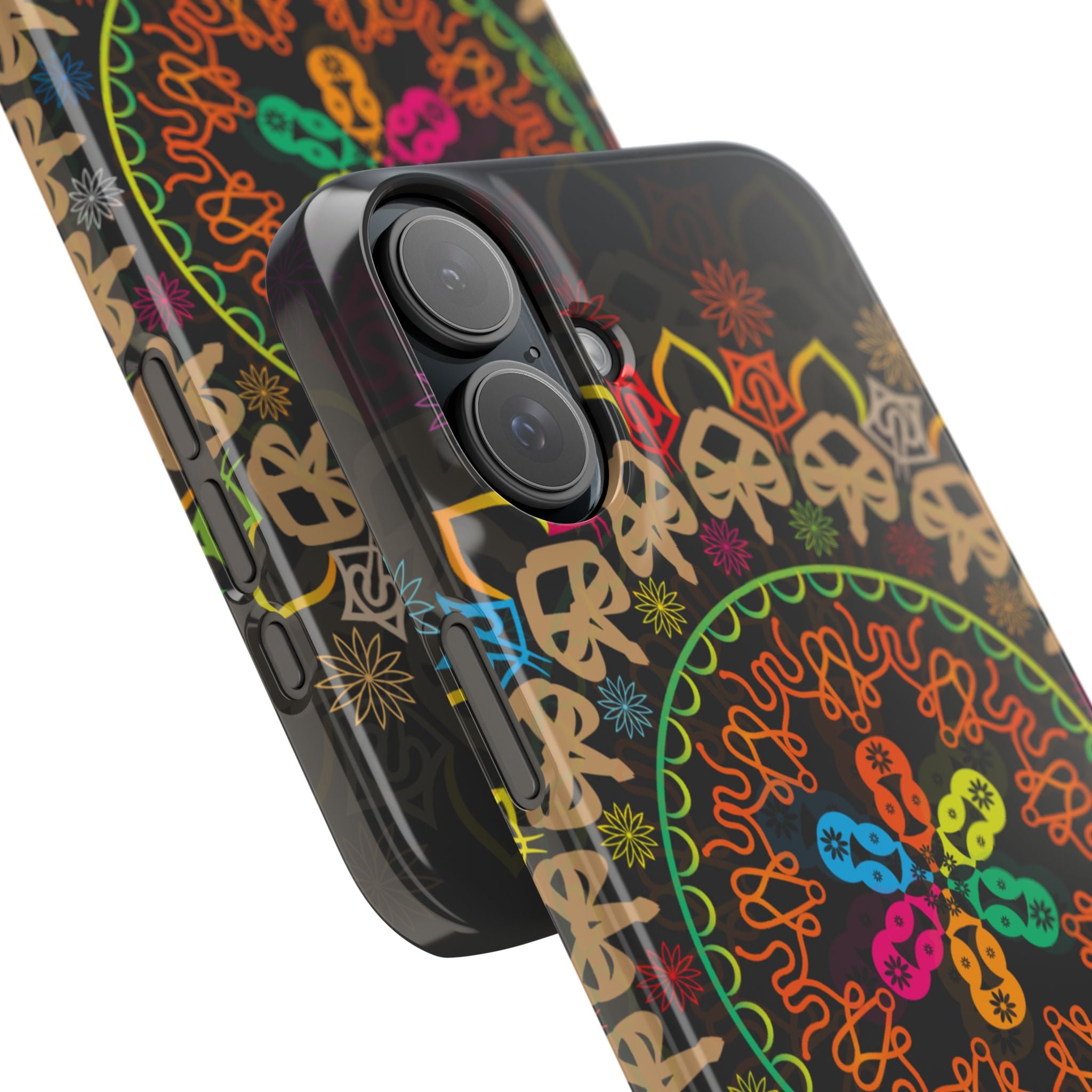 Tropical Mandala Phone Case, Colorful Slim Phone Case, Trendy Phone Cover, Artistic Gift, Eco-Friendly Phone Accessory