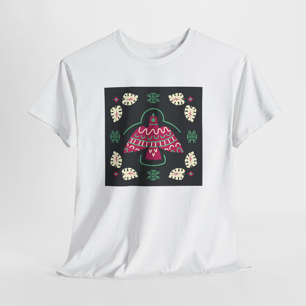 Mushroom Folk Art Tee — Whimsical Forest Graphic T-Shirt