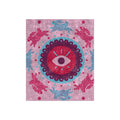Crushed Velvet Blanket — Mystical Eye & Rabbit Medallion Throw