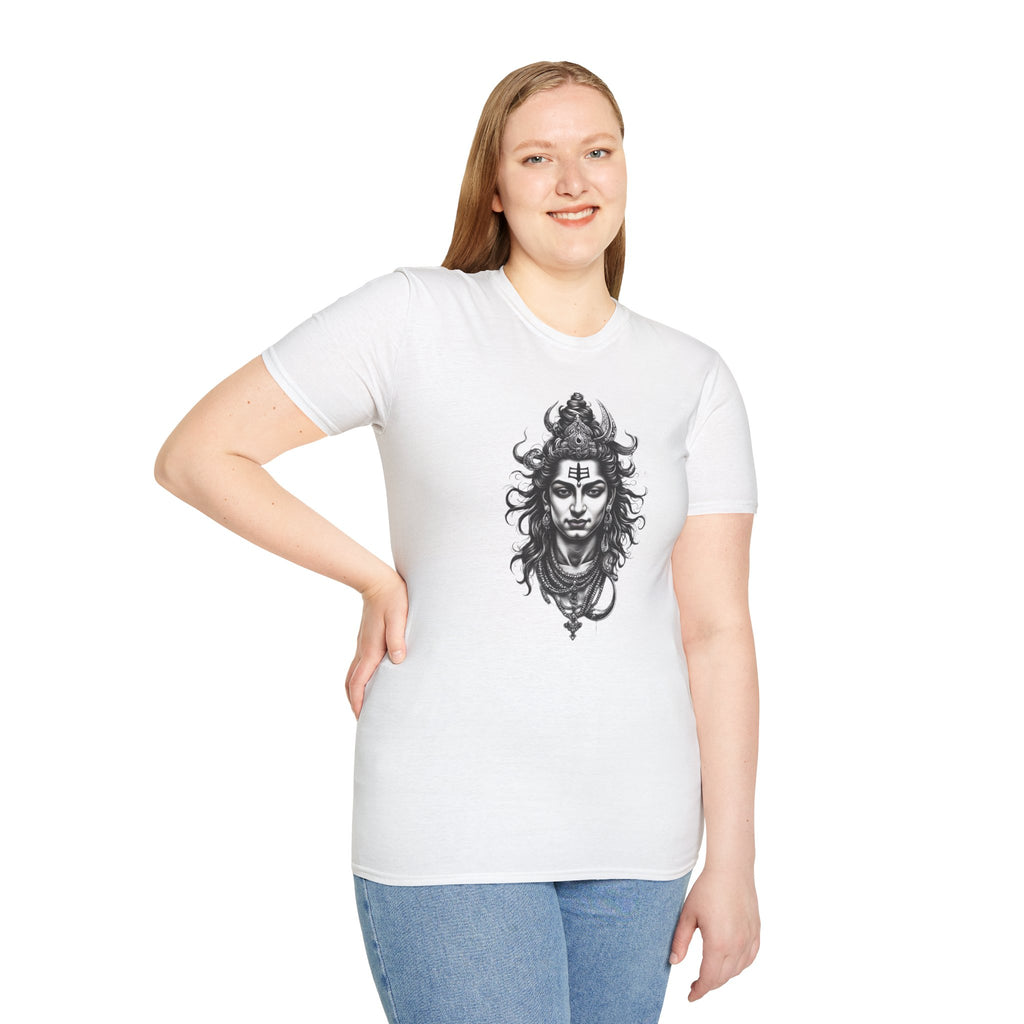 Shiva Portrait T‑Shirt — Hindu Deity Graphic Tee (Meditation, Yoga & Spiritual Wear)