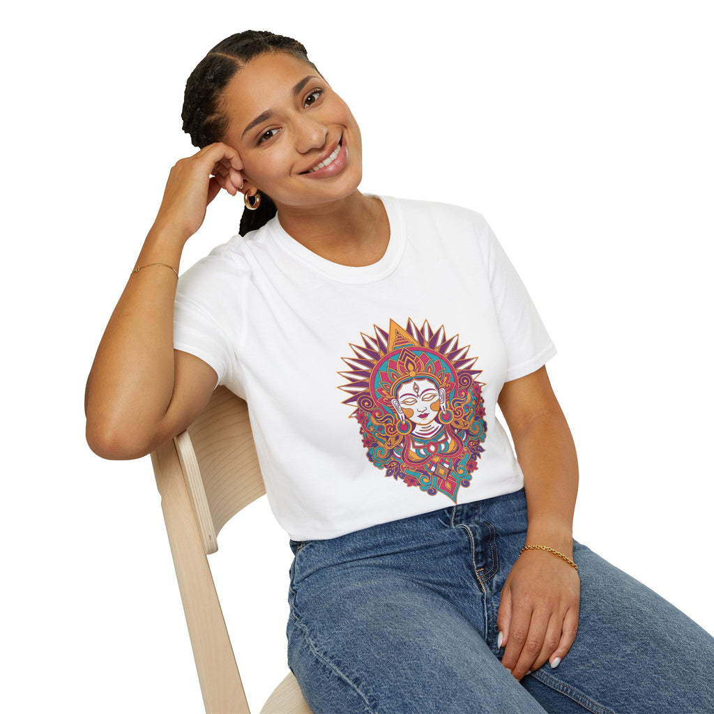 Mystic Goddess Mandala T-Shirt — Colorful Boho Spiritual Tee