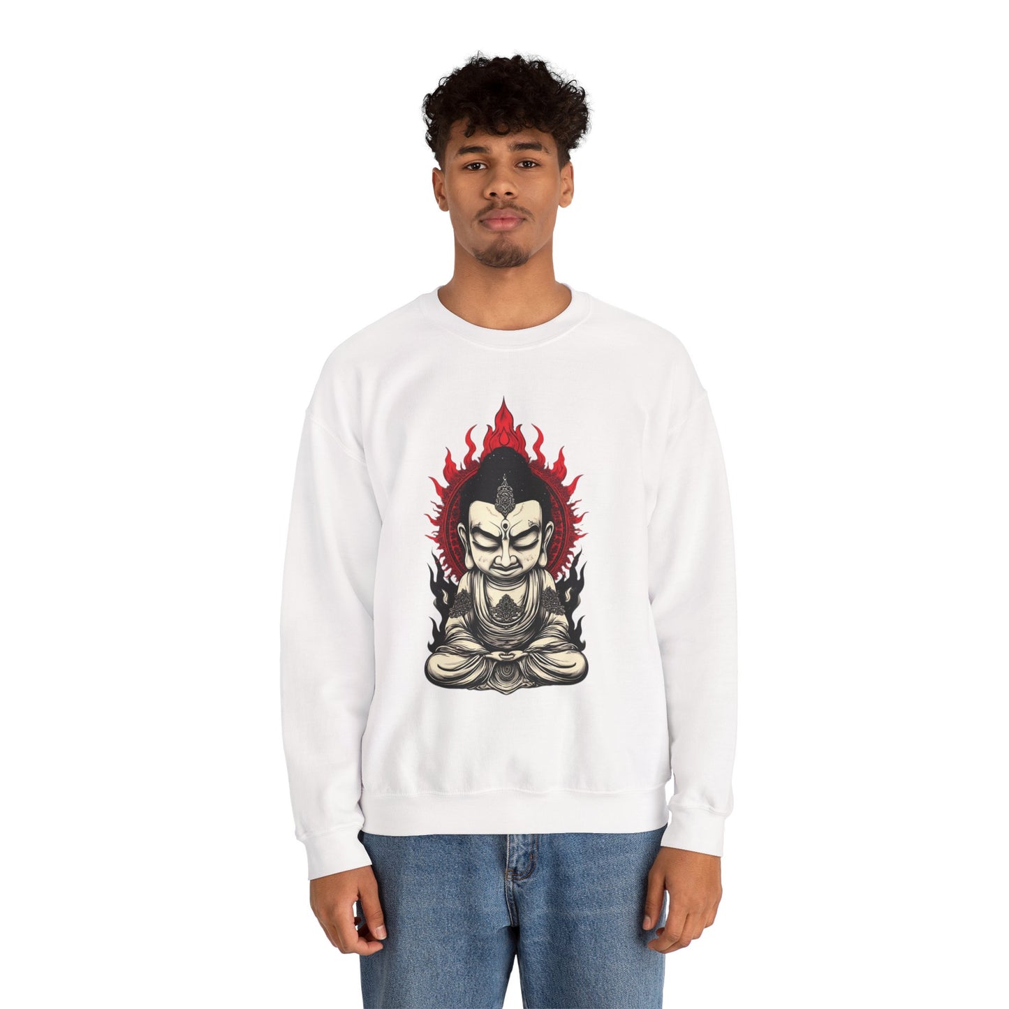 Buddha Flame Crewneck Sweatshirt