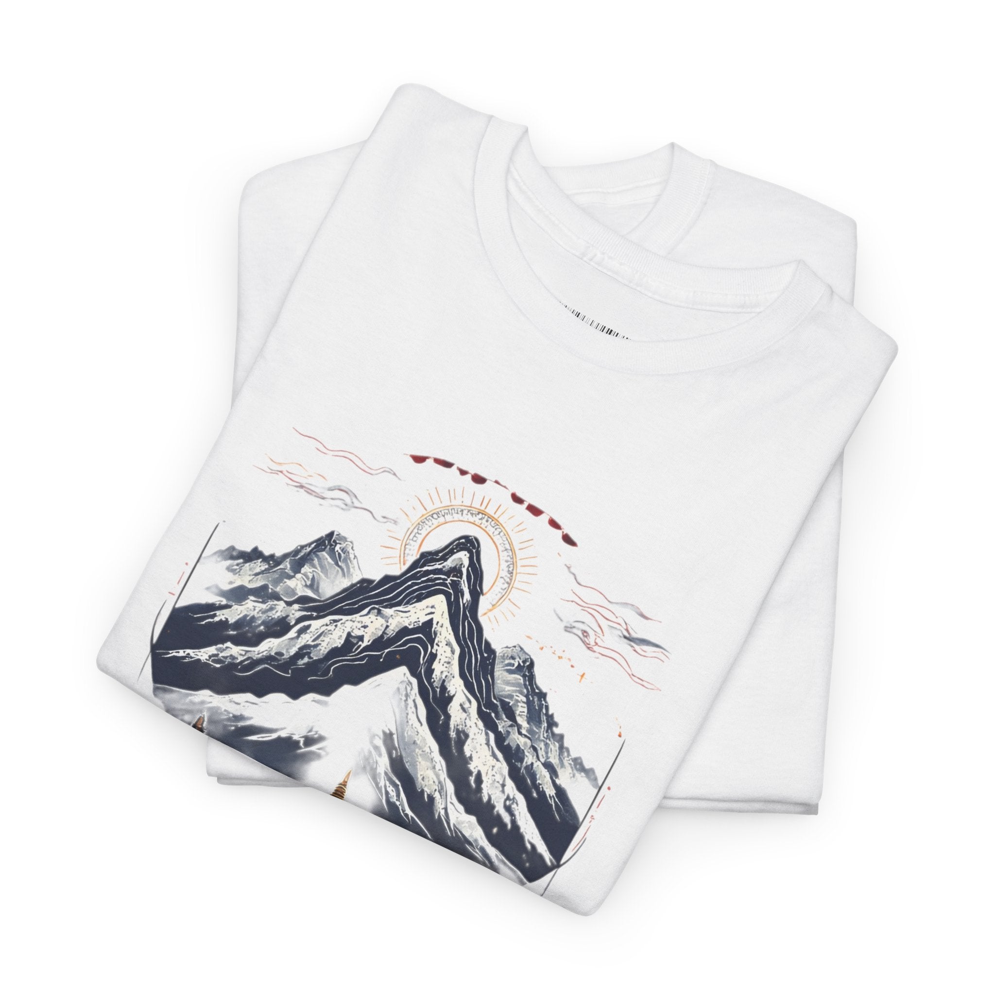 Japanese Mountain Pagoda T-Shirt — Zen Temple Landscape Tee