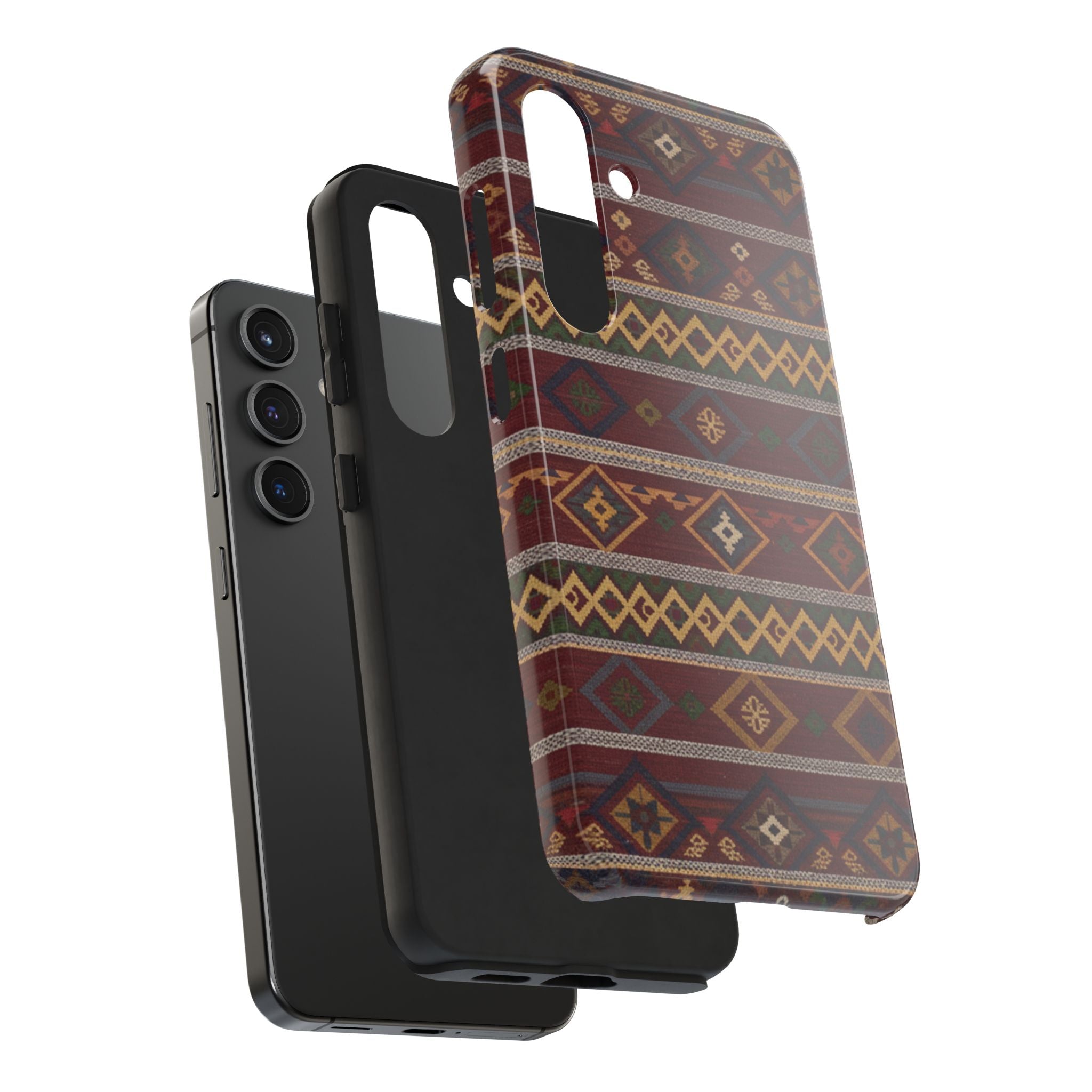 Aztec Pattern Tough Phone Case — Rustic Tribal Protective Cover