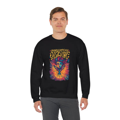 Evolving Butterfly Crewneck Sweatshirt — "Unafraid, Authentically Evolving" Inspirational Pullover