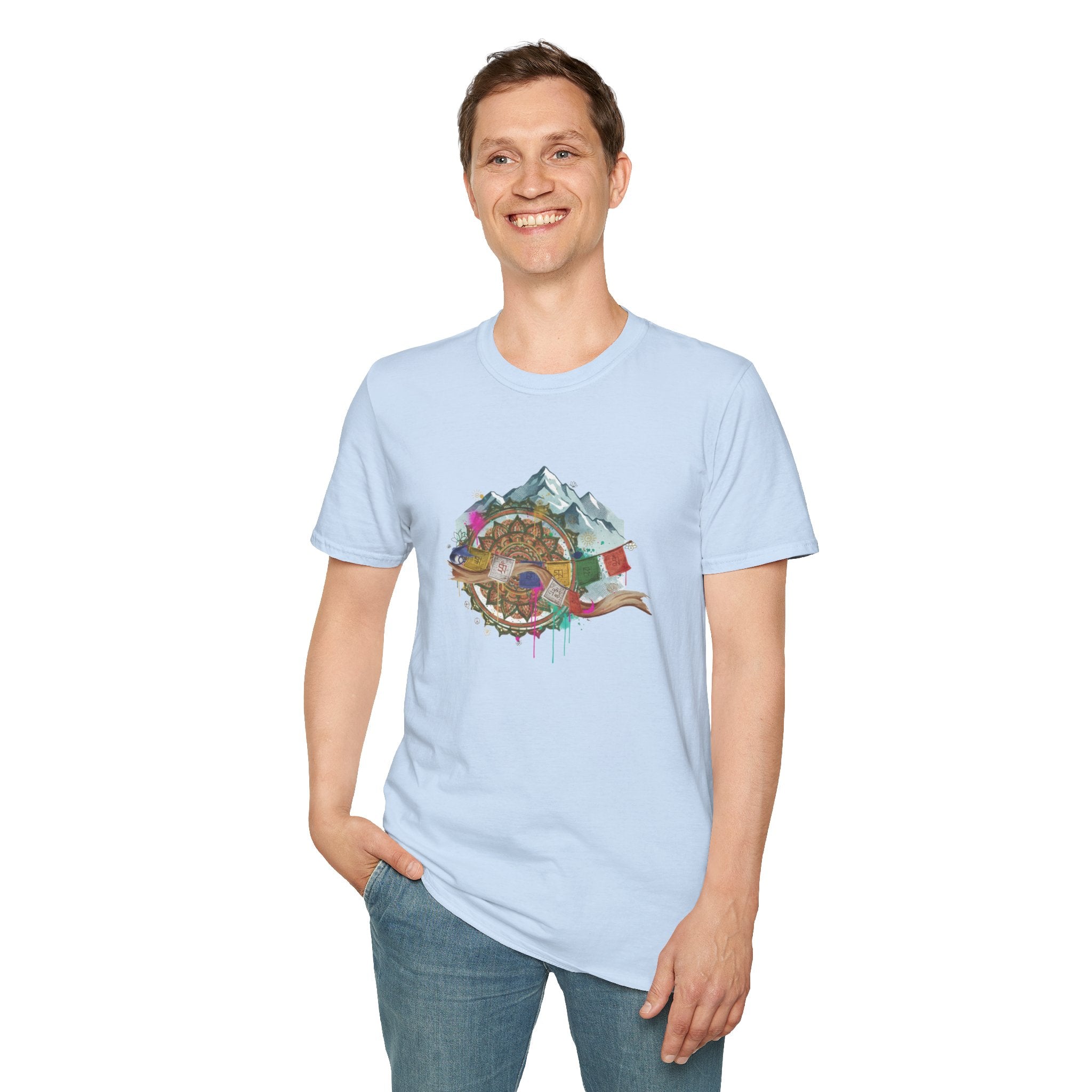 Adventure Turtle Graphic T-Shirt — Mountain Shell Nature Art Tee