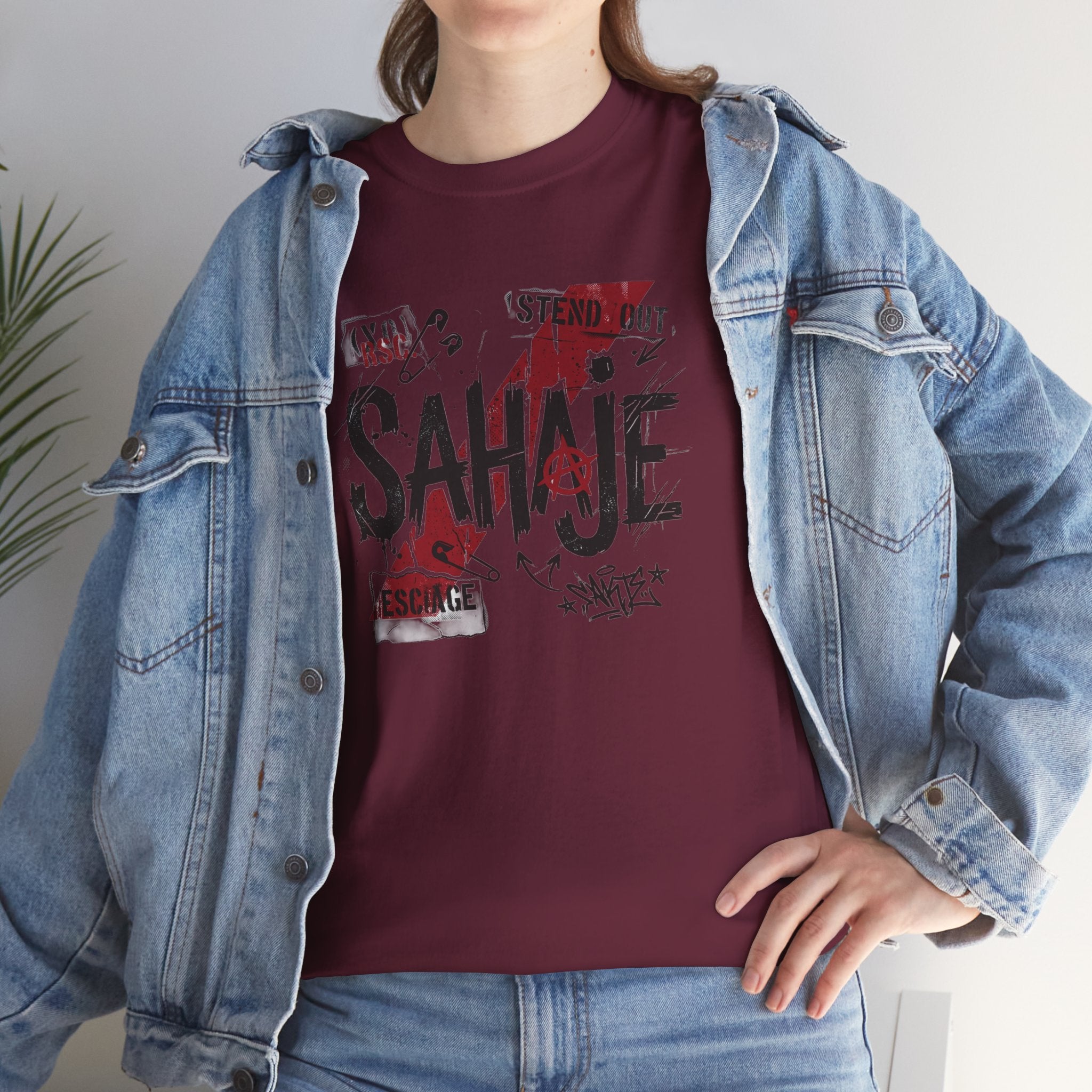 Sahaje Graphic Tee — Street Art Urban Casual T-Shirt