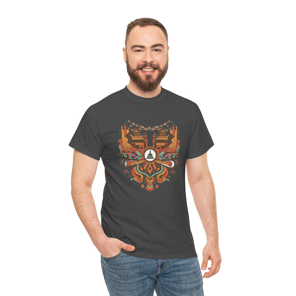 Mandala Cityscape Tee — Boho Urban Art Graphic T-Shirt