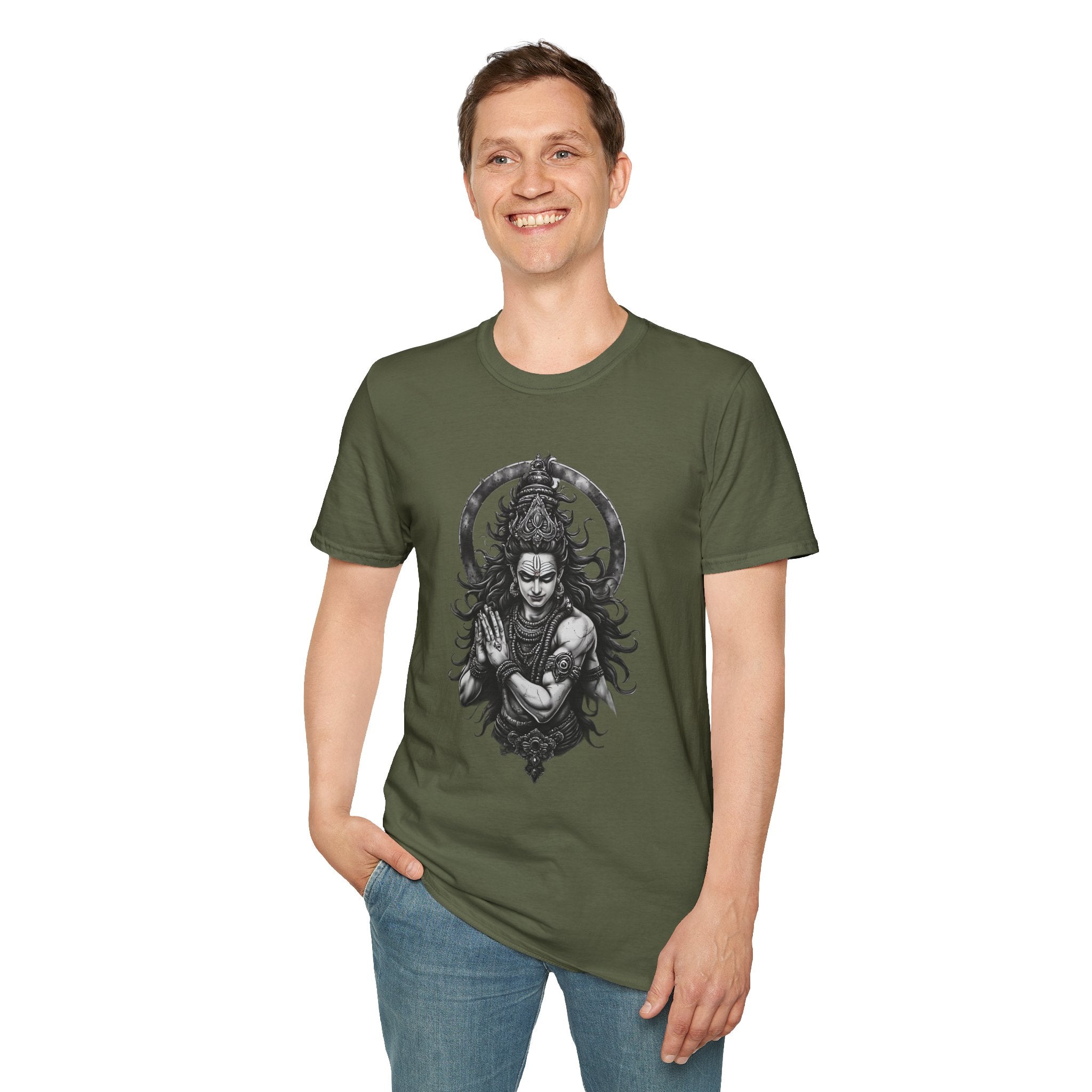 Shiva Portrait T‑Shirt – Intricate Hindu Deity Art Tee