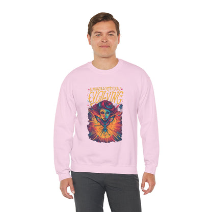 Evolving Butterfly Crewneck Sweatshirt — "Unafraid, Authentically Evolving" Inspirational Pullover