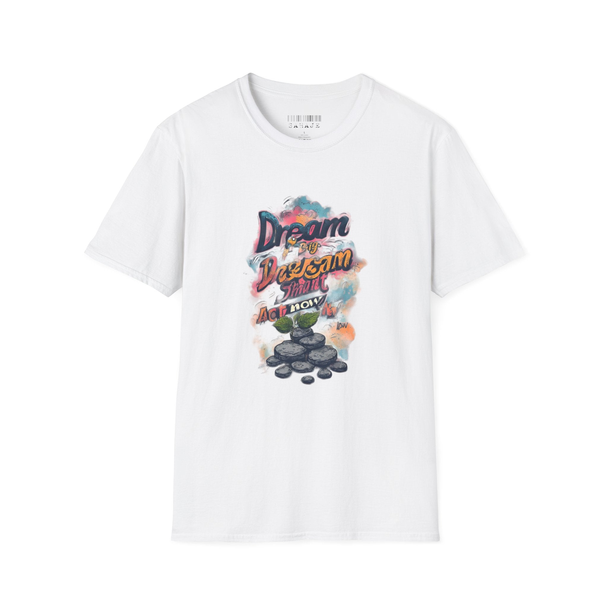 Dream Big Hustle Tee — "Dream, Perform, And Grow" Motivational Graphic T-Shirt