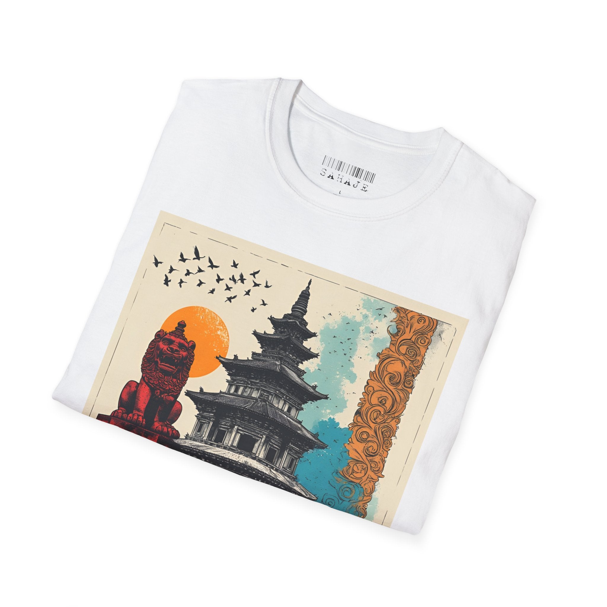 Kathmandu Vintage Travel T-Shirt – Retro Nepal Skyline Graphic Tee, Cultural Tourism Design