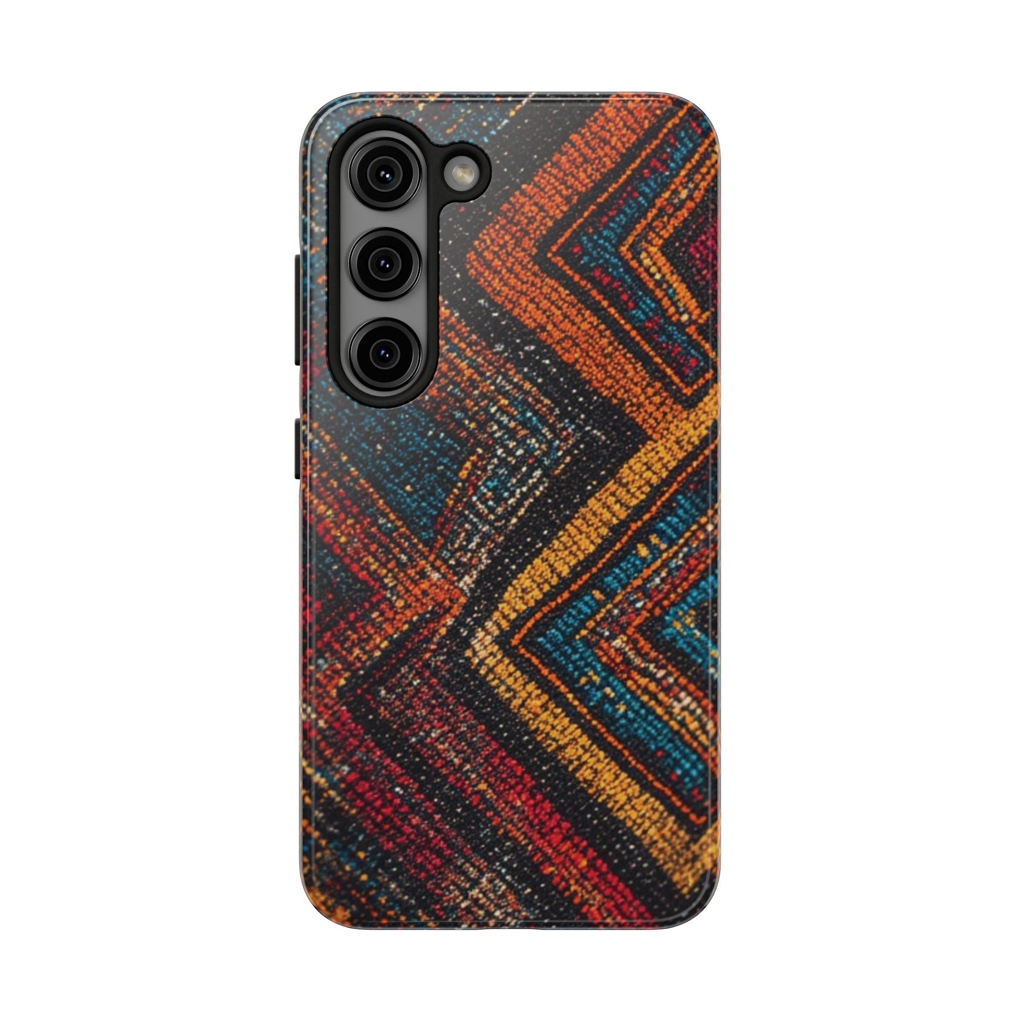 Tough Phone Case — Boho Geometric Rug Pattern, Protective iPhone Cover