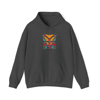 Floral Snake Hoodie — Colorful Serpent & Bloom Graphic Sweatshirt