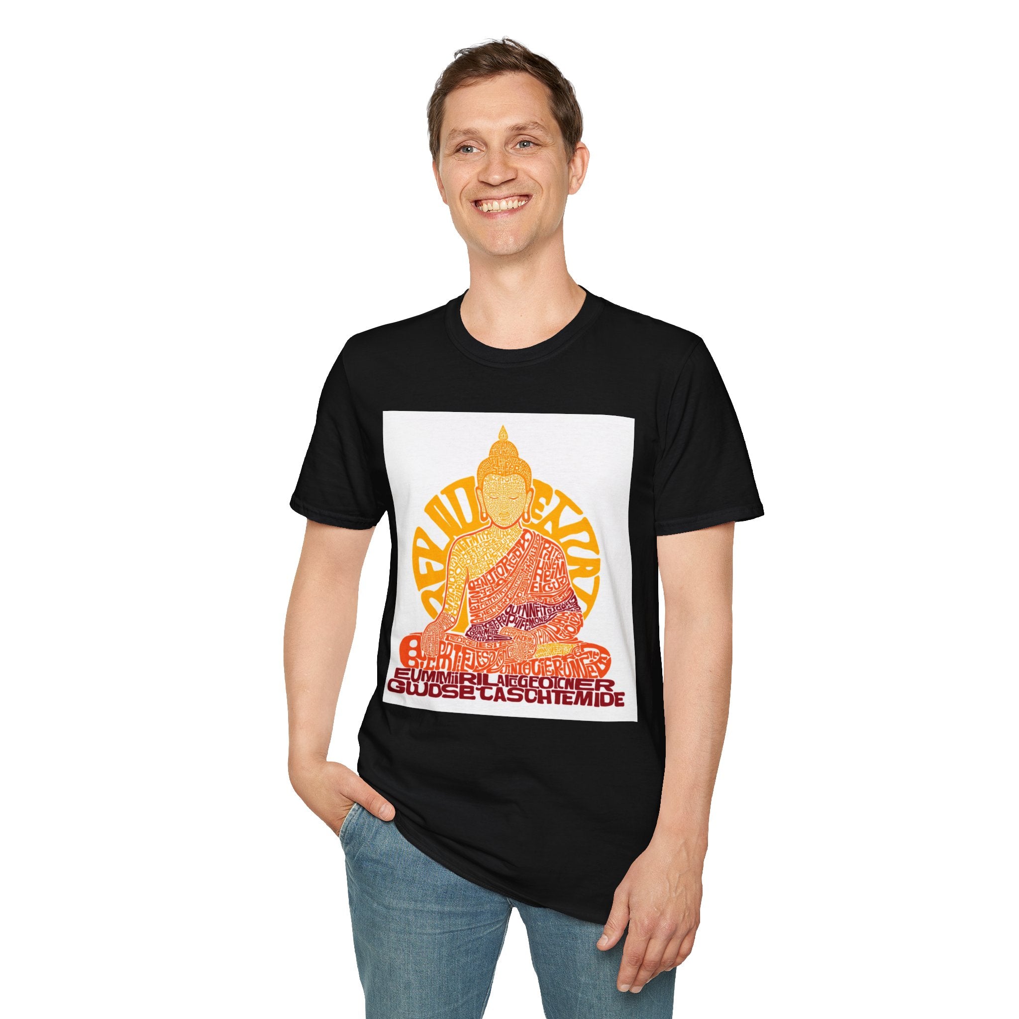Buddha Graphic Tee — Retro Sun Meditation Shirt
