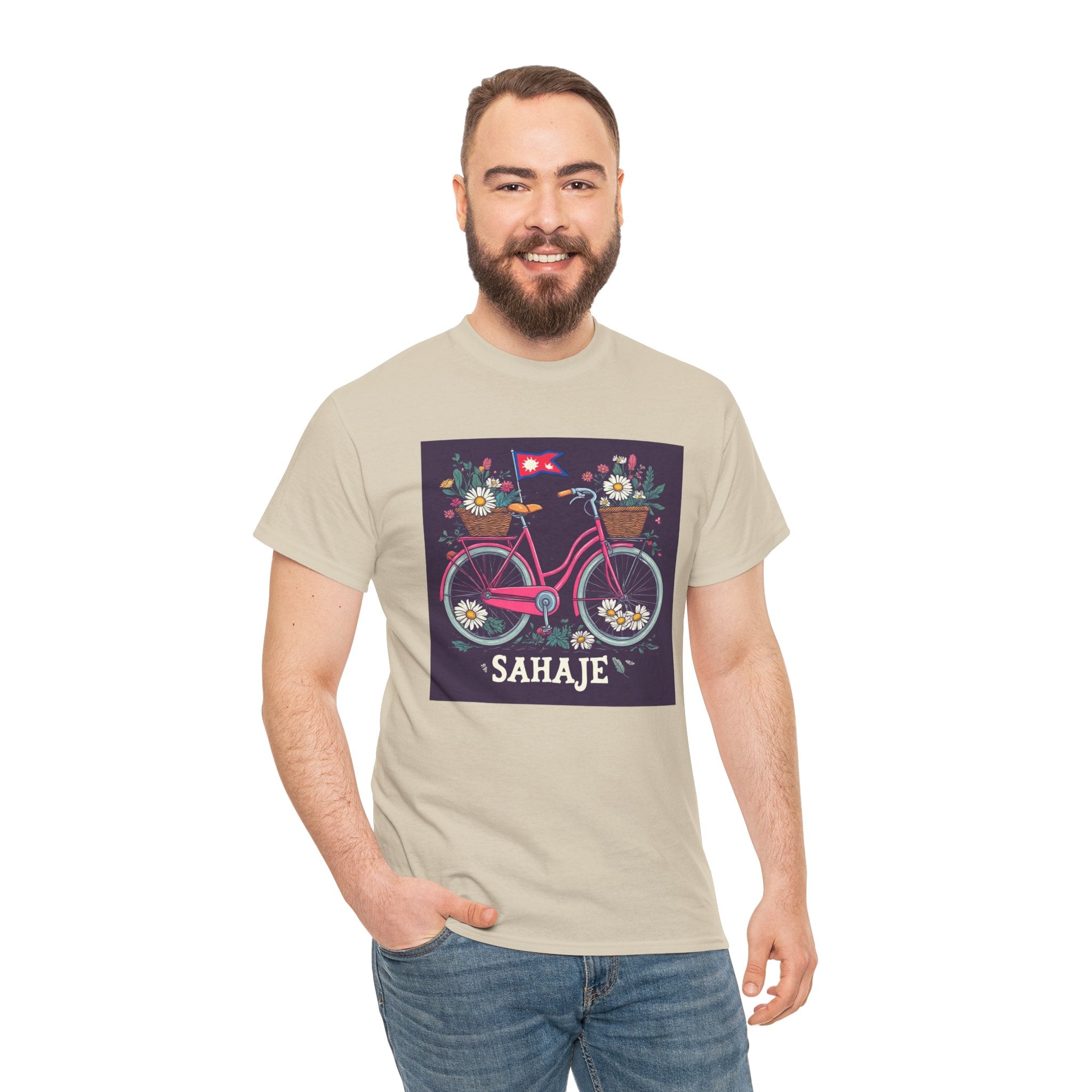 Sahaje Floral Bicycle T‑Shirt