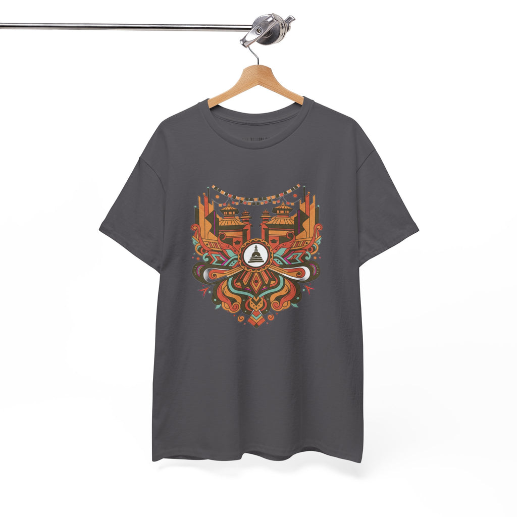Mandala Cityscape Tee — Boho Urban Art Graphic T-Shirt