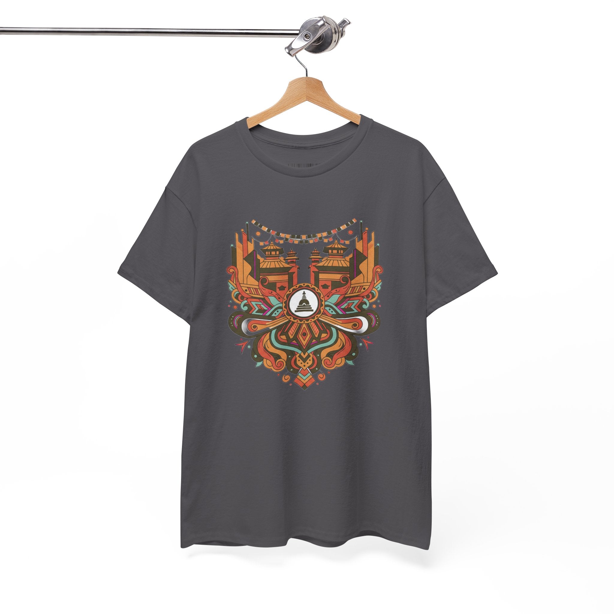 Mandala Cityscape Tee — Boho Urban Art Graphic T-Shirt