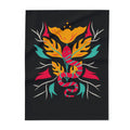Arctic Fleece Blanket — Bold Floral Snake Print Throw