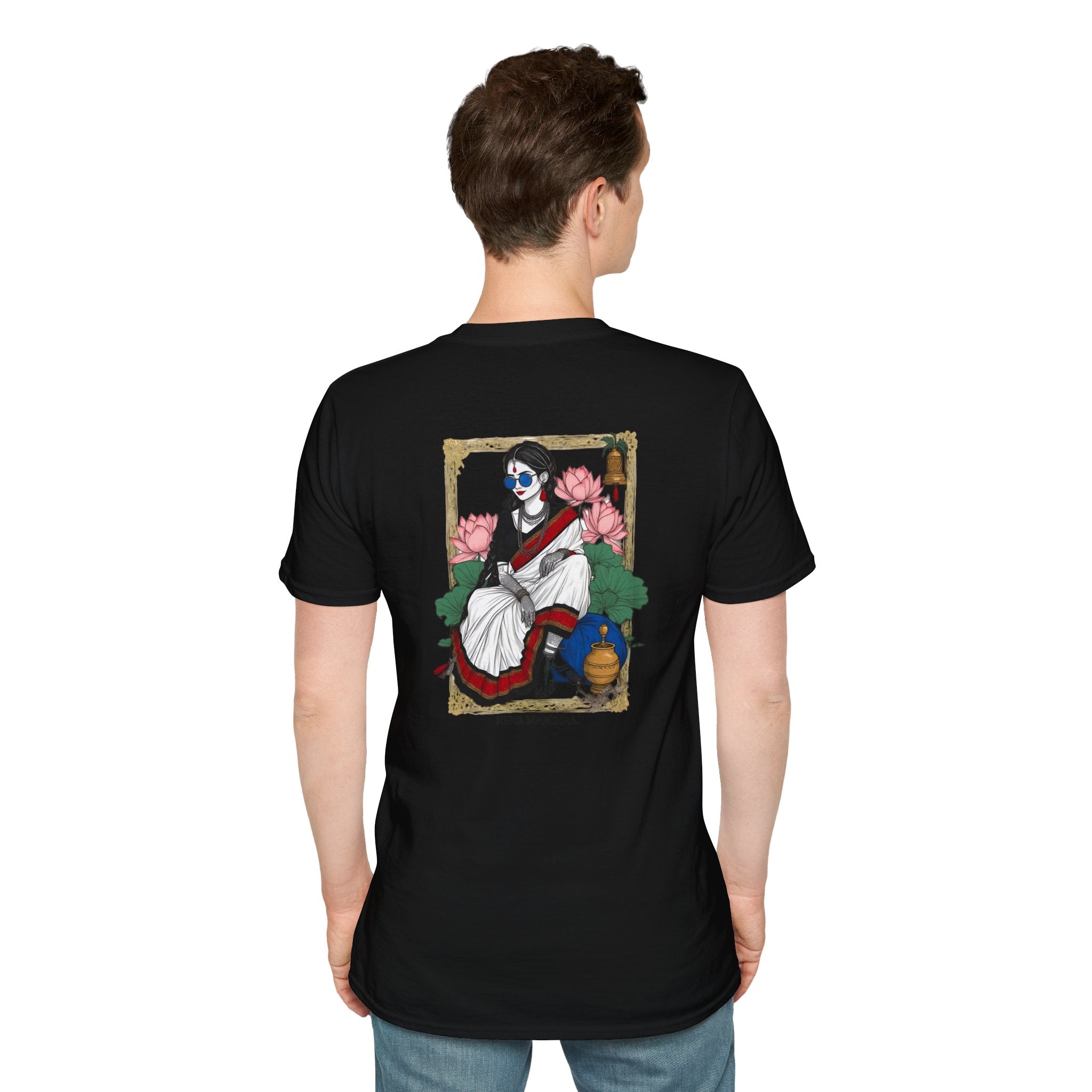 Newari Girl Traditional Dress T-Shirt – Newa Maicha Cultural Pride Graphic Tee, Nepali Heritage Design